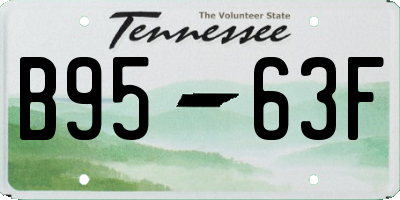 TN license plate B9563F