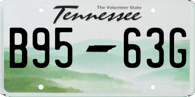 TN license plate B9563G