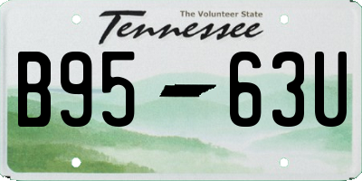 TN license plate B9563U