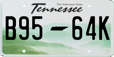 TN license plate B9564K
