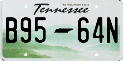 TN license plate B9564N