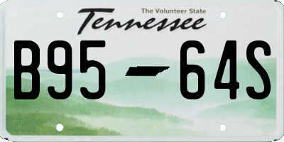 TN license plate B9564S