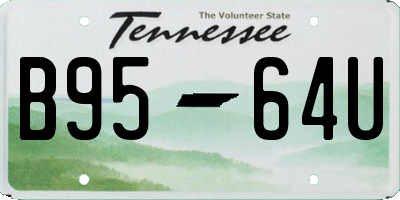 TN license plate B9564U
