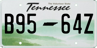 TN license plate B9564Z