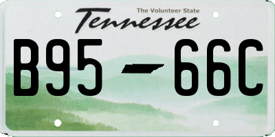 TN license plate B9566C