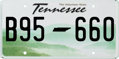 TN license plate B9566O