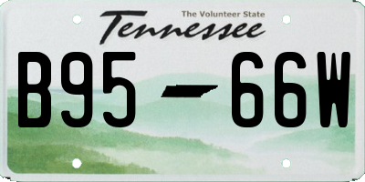 TN license plate B9566W