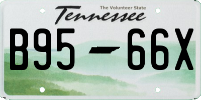 TN license plate B9566X