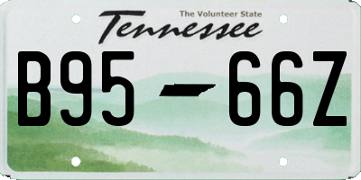 TN license plate B9566Z