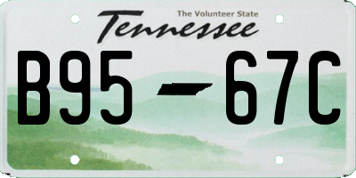 TN license plate B9567C