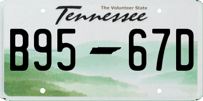 TN license plate B9567D