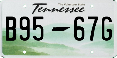 TN license plate B9567G