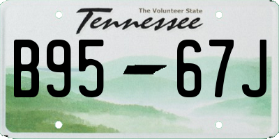 TN license plate B9567J
