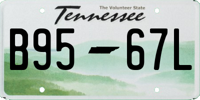 TN license plate B9567L