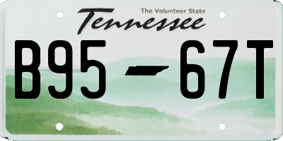 TN license plate B9567T