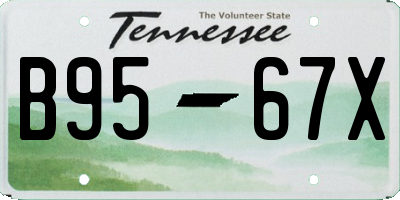 TN license plate B9567X