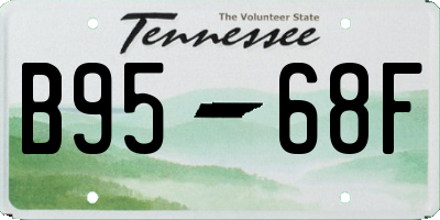 TN license plate B9568F