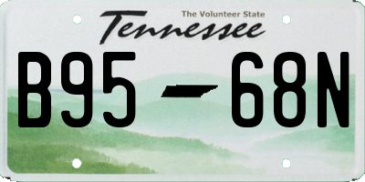 TN license plate B9568N