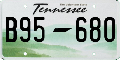 TN license plate B9568O