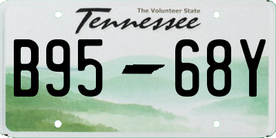 TN license plate B9568Y