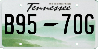 TN license plate B9570G