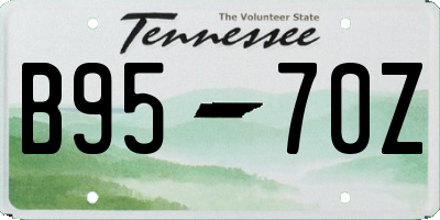 TN license plate B9570Z