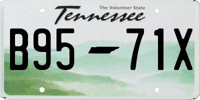 TN license plate B9571X