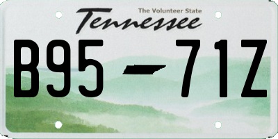 TN license plate B9571Z