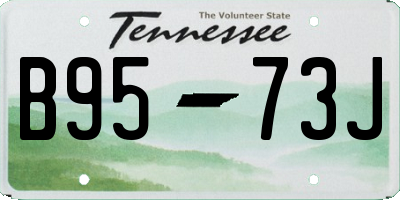 TN license plate B9573J