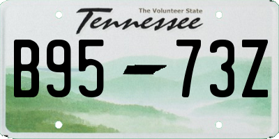 TN license plate B9573Z