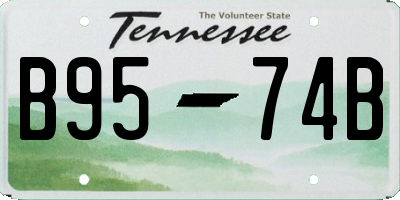 TN license plate B9574B