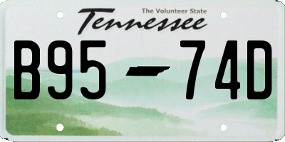 TN license plate B9574D