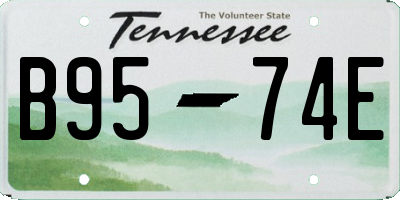 TN license plate B9574E