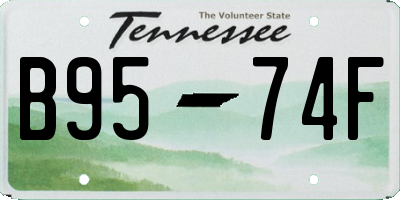 TN license plate B9574F