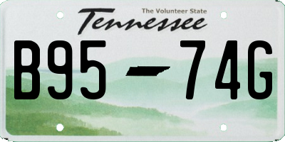 TN license plate B9574G