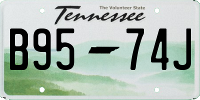 TN license plate B9574J
