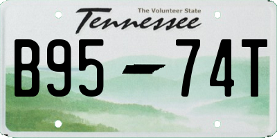 TN license plate B9574T