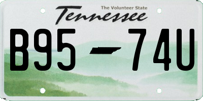 TN license plate B9574U