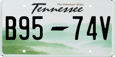 TN license plate B9574V