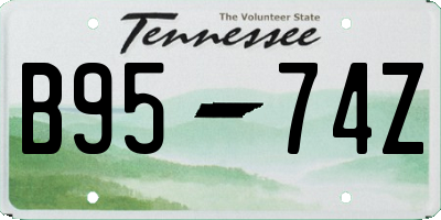 TN license plate B9574Z