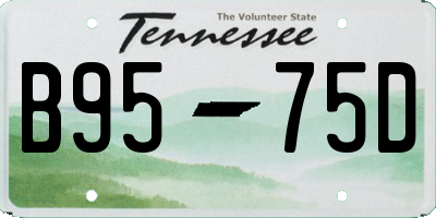 TN license plate B9575D