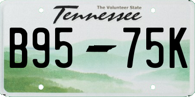 TN license plate B9575K