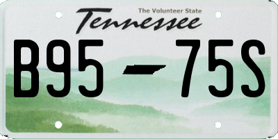 TN license plate B9575S