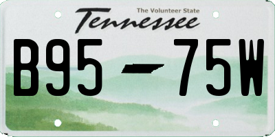 TN license plate B9575W