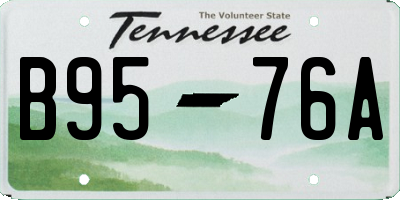 TN license plate B9576A