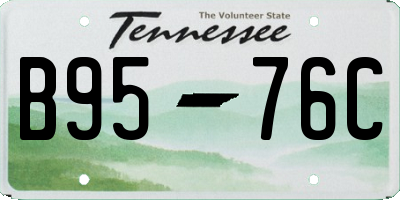 TN license plate B9576C