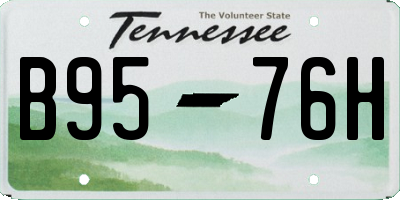 TN license plate B9576H