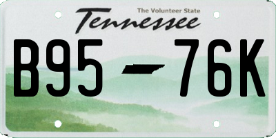 TN license plate B9576K