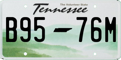 TN license plate B9576M