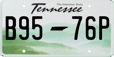 TN license plate B9576P